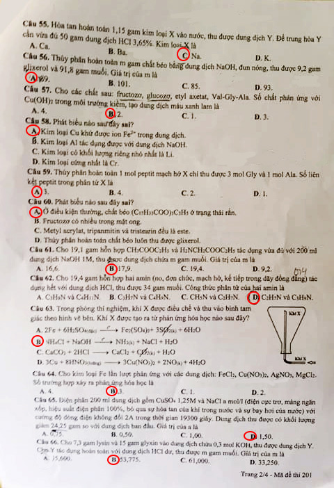 HOT: Gợi ý giải đề thi tốt nghiệp THPT Lý, Hóa, Sinh - 14