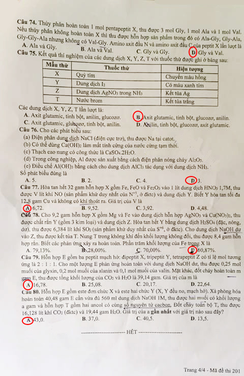 HOT: Gợi ý giải đề thi tốt nghiệp THPT Lý, Hóa, Sinh - 16